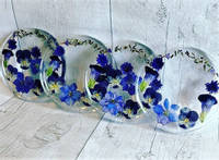 Claire Lanchester Floral Coasters Blue Thumbnail