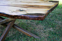 Chestnut and Bronze Resin X-Leg Table Thumbnail