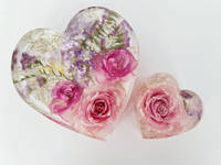Pink Resin Hearts by Sals Forever Flowers Thumbnail