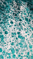 Tides of Teal Resin Artwork Close Up Wave Cells Thumbnail