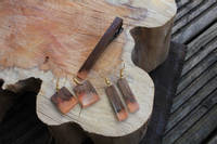 Wood and Resin Earrings and Tie Pin Thumbnail