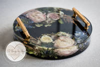 Cute things by Aggie - Black Background Serving Tray Thumbnail