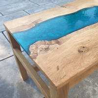 Blue Resin Coffee Table by Lifetimber Thumbnail