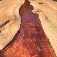 Copper Resin Coffee Table Close Up by Lifetimber Thumbnail