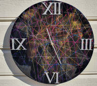 Cosmic Lines Clock by Mariannes Hobby and Painting Thumbnail