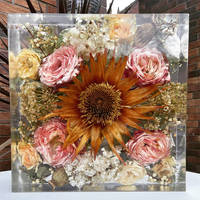 Dahlia Resin Flower Square by Happiness Blooms Creations Thumbnail