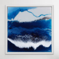 Dark Blue Ocean Resin Artwork by Christine Richards Thumbnail