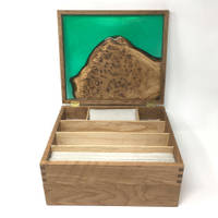 Green Resin and Oak Jewellery Box by LifeTimber Thumbnail