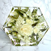 White Rose Resin Hexagon by Happiness Blooms Creations Thumbnail
