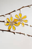 Mini Sunflower Resin Earrings by Paige Alexander Thumbnail