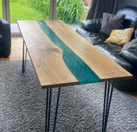 Oak and Resin River Table Completed by EDC Carpentry Thumbnail