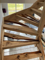 Oak and Resin Staircase corner detail by Cowan Carpentry Thumbnail