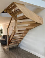 Oak and Resin Staircase from underneath by Cowan Carpentry Thumbnail