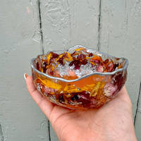 Peach and Red Resin Bouquet Bowl by LLawer O Garaid Thumbnail