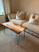 Pearl Resin & English Yew Coffee Table by The Woodyard Ockeridge Thumbnail