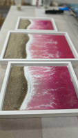 Pink Resin Ocean Art Trio by Outside Inwards Thumbnail