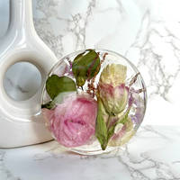 Pink Resin Flower Coaster by Happiness Blooms Creations Thumbnail