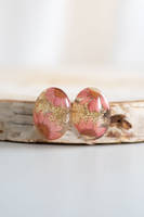 Pink Stud Resin Earrings by Paige Alexander Thumbnail
