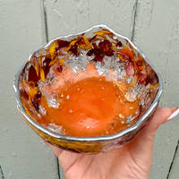 Red and Orange Resin Bouquet Bowl by LLawer O Garaid Thumbnail
