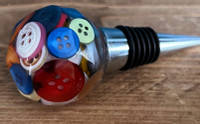 Resin Button Bottle Stopper by Bea_utiful Creations Thumbnail