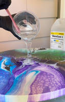 Resin Coating Purple and Green Artwork by Willows Design Studio Thumbnail