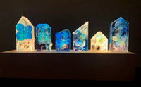 Resin Flower Houses Lamp by Custom.Artwork.HM Thumbnail