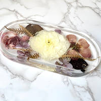 Resin Flower Oval Trinket Tray by Happiness Blooms Creations Thumbnail