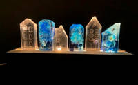 Resin Flowers Houses Lamp by Custom.Artwork.HM Thumbnail