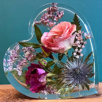 Roses and Thistles Resin Heart by Bea_utiful Creations Thumbnail