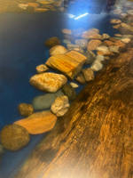 Scottish River Rock & Resin Dining Table Close Up by William O'Toole Thumbnail