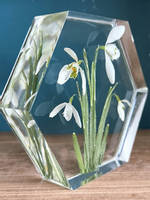 Resin Snowdrops Free Standing Hexagon End View by Bea_utiful Creations Thumbnail