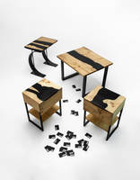 Sole Woodcrafts Oak and Black Resin Furniture Range Thumbnail