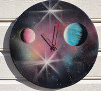 Space Clock by Mariannes Hobby and Painting Thumbnail