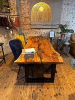 Spalted Beech & Epoxy Resin Dining Table End by The Woodyard Ockeridge Thumbnail