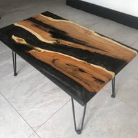 Wood and Black Resin Coffee Table by Studio Punchard Thumbnail