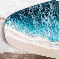 Resin Ocean Surfboard Artwork Lacing Detail by Tides of Teal Thumbnail