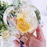 Yellow Flower Resin Heart Casting by Sparkles Bespoke Resin Thumbnail