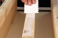 Glue Planks Together and Screw to Baseboard