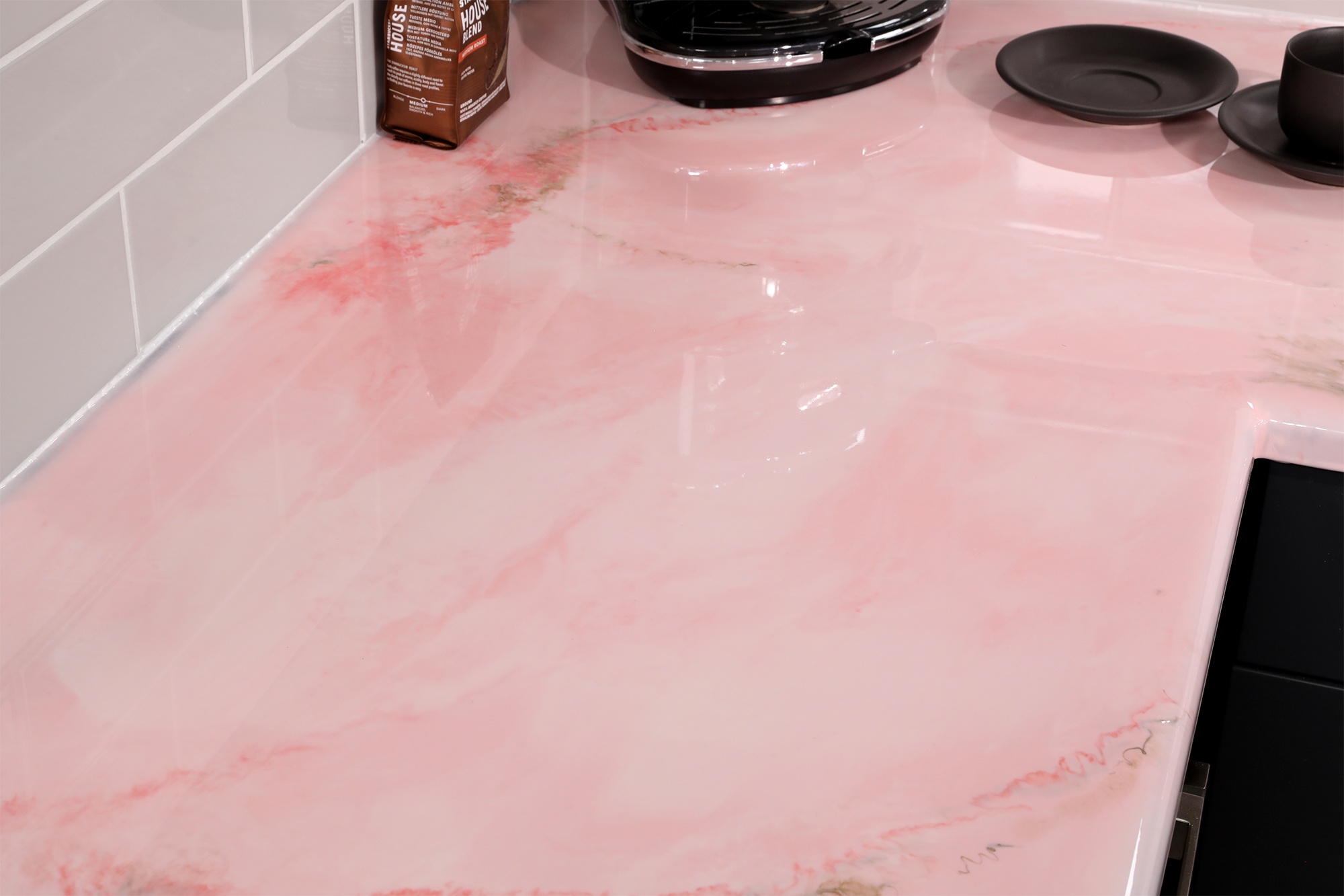 pink marble countertops