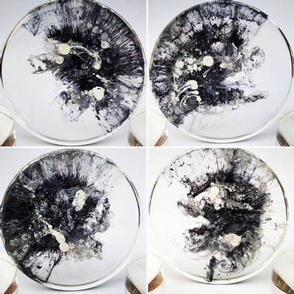 Black and White Resin Coasters by Kurious Wood