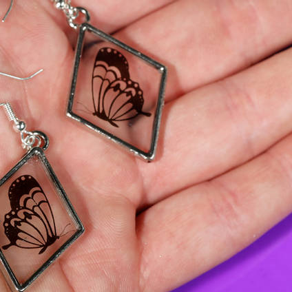 Butterfly Transparency and Resin in Bezel