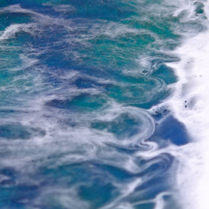 Wave detail on Oceanscape resin art