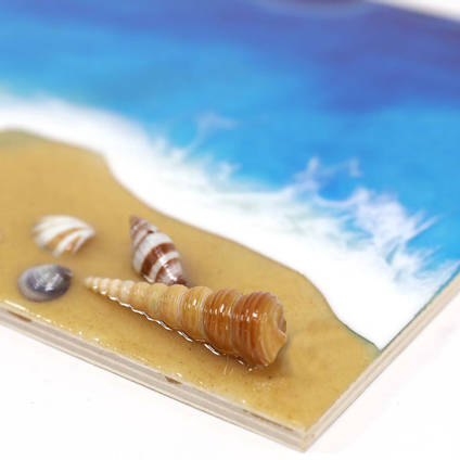 Sand on Beach Scene Resin Artwork