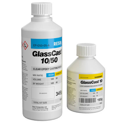 GlassCast 10 Clear Epoxy Casting Resin - 500g Kit