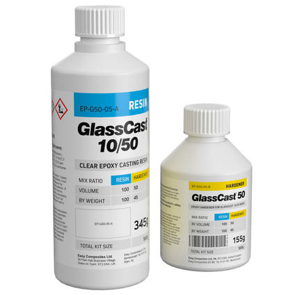 GlassCast 50 Clear Epoxy Casting Resin - 500g Kit