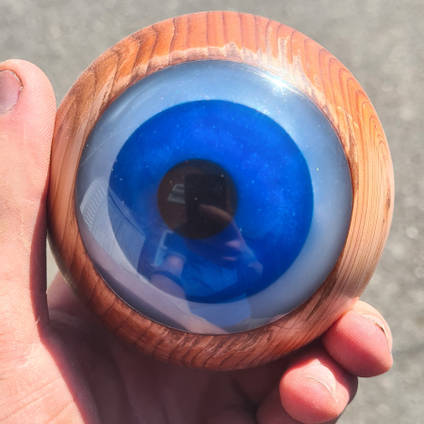 Wood and Resin Eyeball by Jamie McCheyne