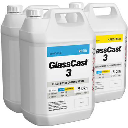 GlassCastÂ® 3 Clear Epoxy Coating Resin 15kg Kit