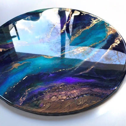 Resin Art with Gold Highlights by Loonar Designs
