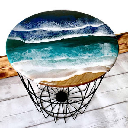 Resin Ocean Table by Northern Smuggler