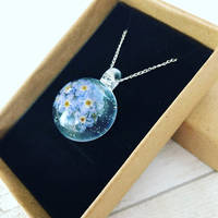 Flower and Ash Memorial Pendant by Luna Creations Thumbnail